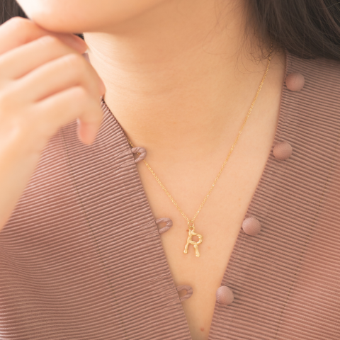 INITIAL BAMBOO NECKLACE 